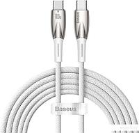 Кабель Baseus Glimmer Series Fast Charging Data Cable USB Type-C - Type-C 100W CADH000702 (1 м, белый)