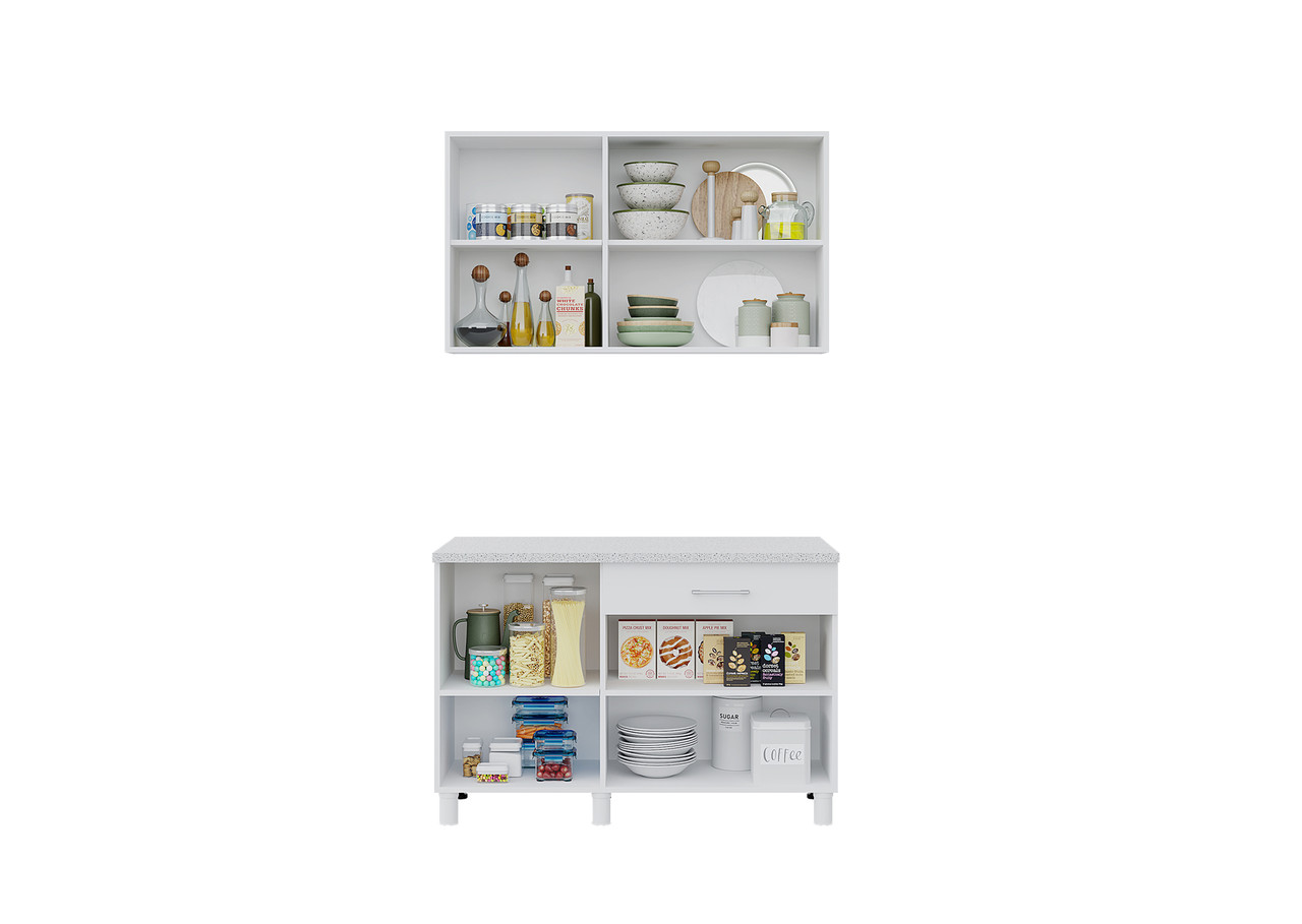 Кухонный гарнитур Trend 1.2м ЛДСП - Белый/Сонома (Горизонт) - фото 5 - id-p224359623