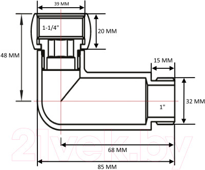 Комплект фитингов для полотенцесушителя Smart SMT741SCH1210 - фото 3 - id-p224356606