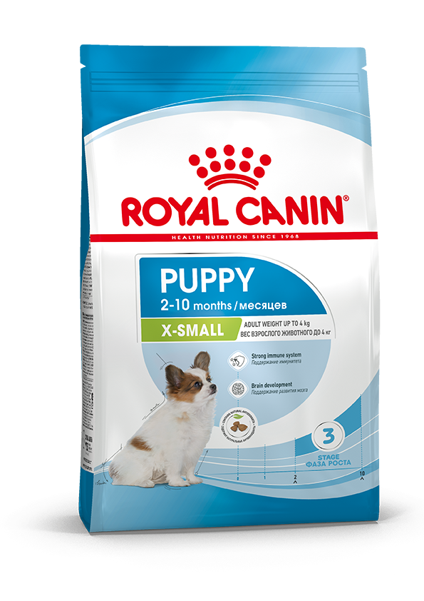 Royal Canin X-Small Puppy сухой корм для щенков очень мелких собак, 0,5кг, (Россия) - фото 1 - id-p224360183