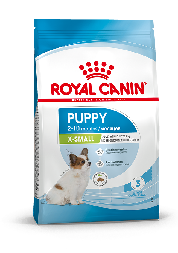 Royal Canin X-Small Puppy сухой корм для щенков очень мелких собак, 1,5кг, (Россия) - фото 1 - id-p224360236