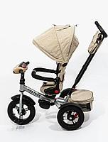 Детский трёхколесный велосипед трансформер Kids Trike Lux Comfort бежевый 6088, фото 2