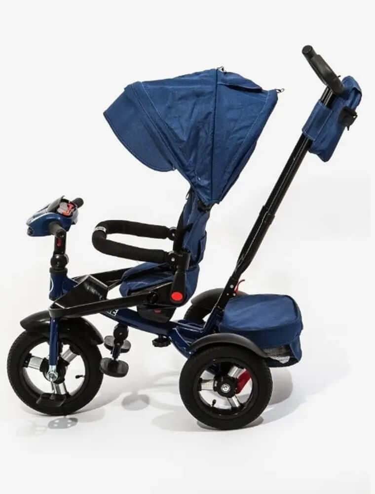 Детский трёхколесный велосипед трансформер Kids Trike Lux Comfort синий 6088 - фото 5 - id-p224361166