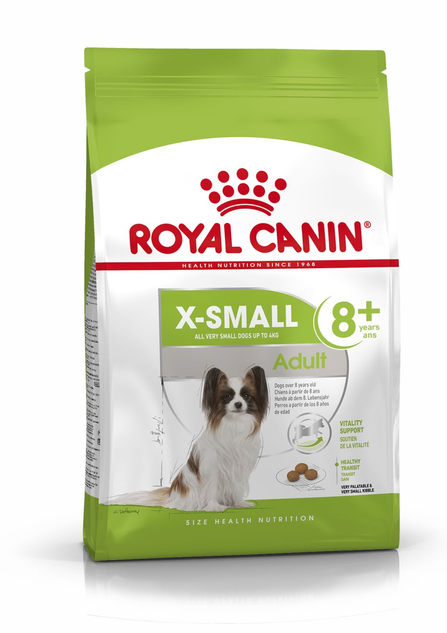 Сухой корм Royal Canin X-Small Adult 8+ для взрослых собак миниатюрных размеров 500гр.