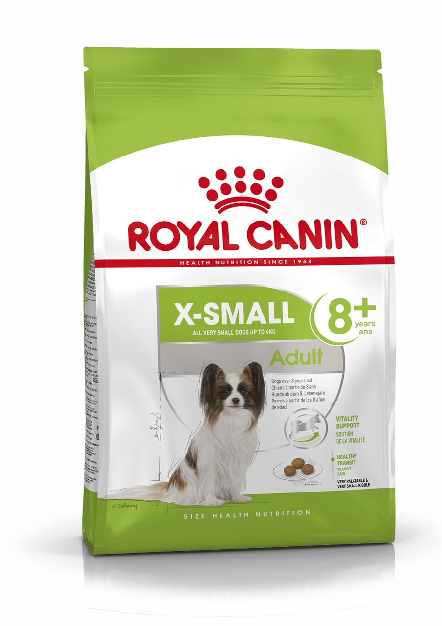 Royal Canin X-Small Adult 8+ сухой корм для взрослых собак очень мелких размеров, 0,5кг., (Франция) - фото 1 - id-p224362533