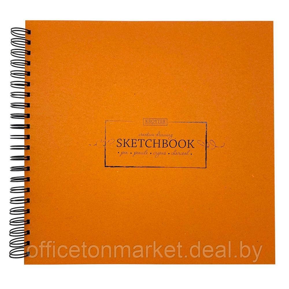Скетчбук "Kraft", 29.5x29.5 см, 140 г/м2, 40 листов, оранжевый - фото 1 - id-p224326226