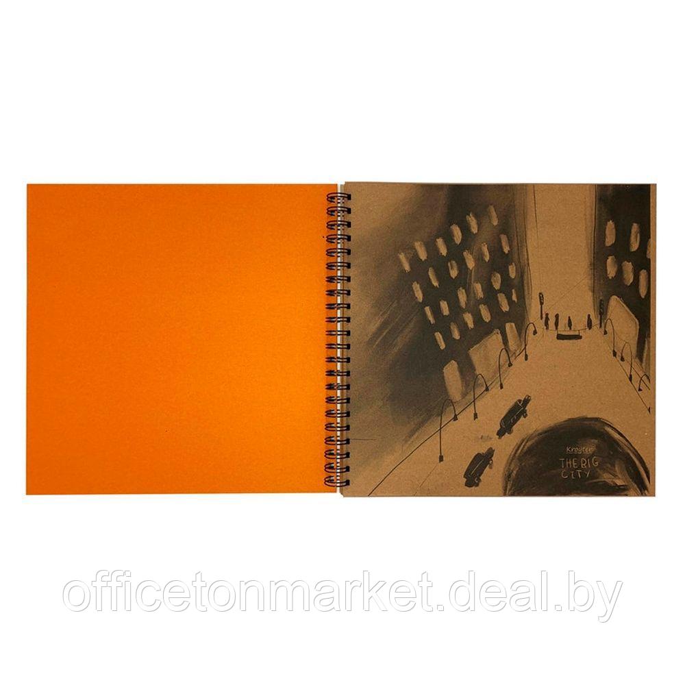 Скетчбук "Kraft", 29.5x29.5 см, 140 г/м2, 40 листов, оранжевый - фото 2 - id-p224326226