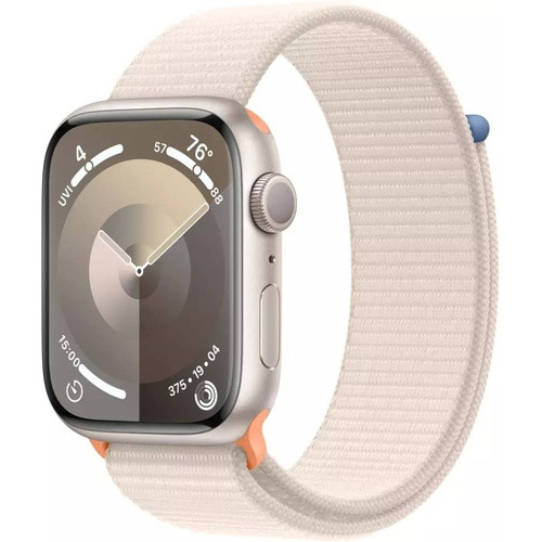 Apple Apple Watch Series 9 GPS 41mm Starlight Aluminum Case with Starlight Sport Loop (MR8V3) - фото 1 - id-p224365356