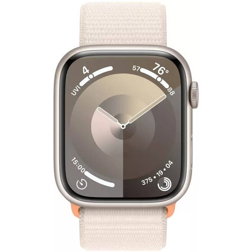 Apple Apple Watch Series 9 GPS 41mm Starlight Aluminum Case with Starlight Sport Loop (MR8V3) - фото 2 - id-p224365356