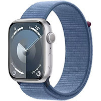Apple Apple Watch Series 9 GPS 41mm Silver Aluminum Case with Storm Blue Sport Loop (MR923)
