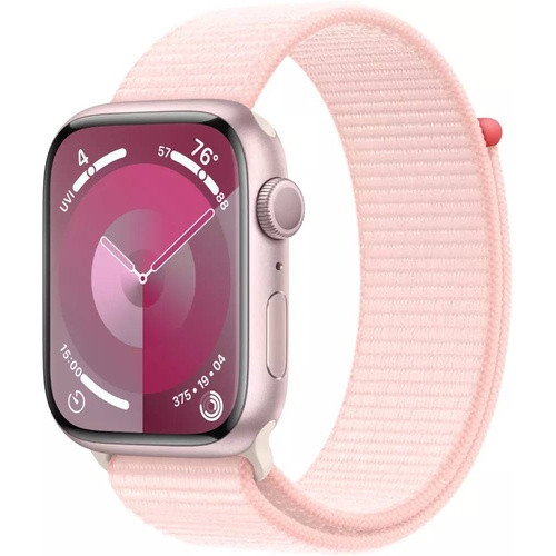 Apple Apple Watch Series 9 GPS 45mm Pink Aluminum Case with Light Pink Sport Loop (MR9J3) - фото 1 - id-p224365362