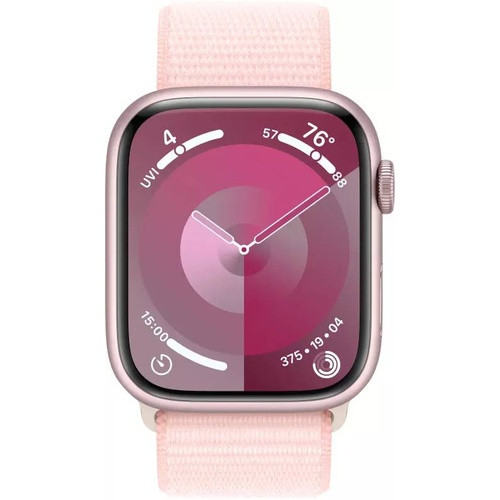Apple Apple Watch Series 9 GPS 45mm Pink Aluminum Case with Light Pink Sport Loop (MR9J3) - фото 2 - id-p224365362