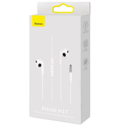 Наушники проводные Baseus Encok 3.5mm Lateral in-Ear Wired Earphone H17 (NGCR020002) - фото 10 - id-p181090817