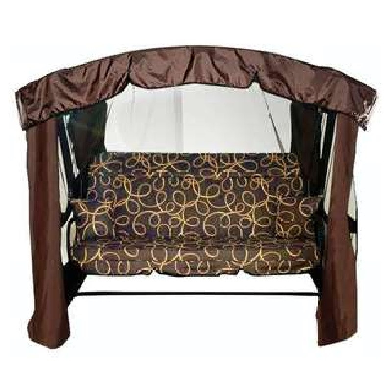 Садовые качели МебельСад Мадагаскар (2550х1500х1750), арт. с3140 (золотая лента)