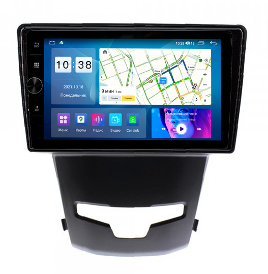 Штатная магнитола Parafar для SsangYong Actyon (2013+) на Android 12.0 (3/32gb+4g) с крутилкой - фото 1 - id-p224367211