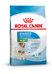 Сухой корм Royal Canin Mini Starter Mother & Babydog для щенков и собак мелких пород в период лактации1кг.