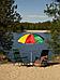 Зонт пляжный садовый с наклоном большой зонтик от солнца для пляжа бассейна дачный солнцезащитный складной, фото 6