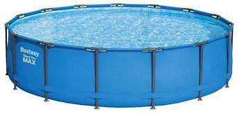 Каркасный круглый бассейн BESTWAY 56950 с фильтрующим насосом и лестницей 427x107см для дачи