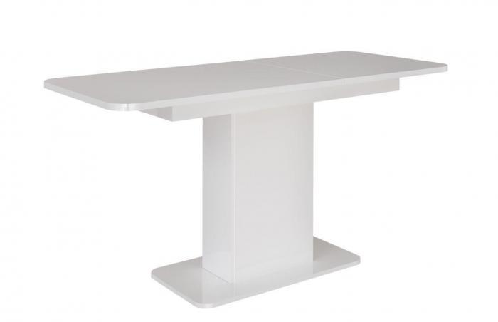 Стол кухонный обеденный деревянный прямоугольный MP31 Белый на одной опоре на кухню - фото 2 - id-p224311022