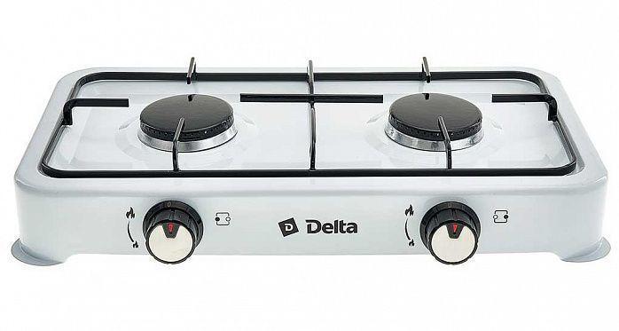 Настольная двухконфорочная плита DELTA D-2206 газовая плитка для дачи - фото 1 - id-p224220819