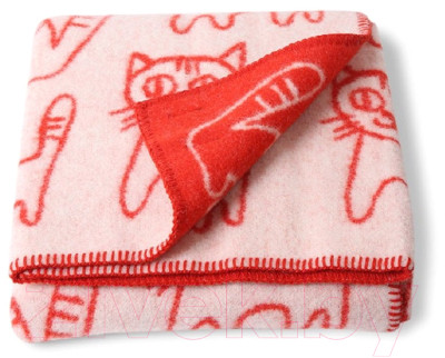 Одеяло для малышей Klippan Коты в красном - фото 1 - id-p224372154