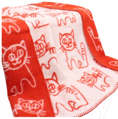 Одеяло для малышей Klippan Коты в красном - фото 2 - id-p224372154