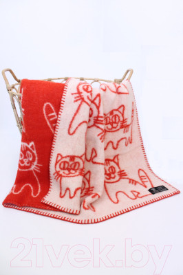 Одеяло для малышей Klippan Коты в красном - фото 5 - id-p224372154