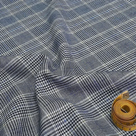 Ткань костюмно-плательная (серая клетка), фото 2