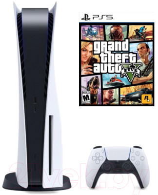 Игровая приставка Sony PlayStation 5 + Игра PS Grand Theft Auto V - фото 1 - id-p224371178