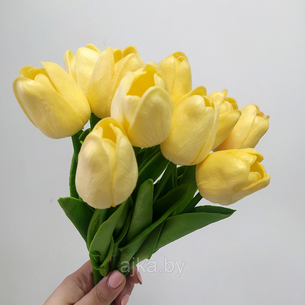 Букет из латексных тюльпанов 11 шт., кремовый - фото 6 - id-p224372853
