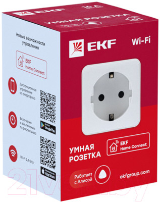 Умная розетка EKF Сonnect Wi-Fi / RCS-1-WF - фото 4 - id-p224368867