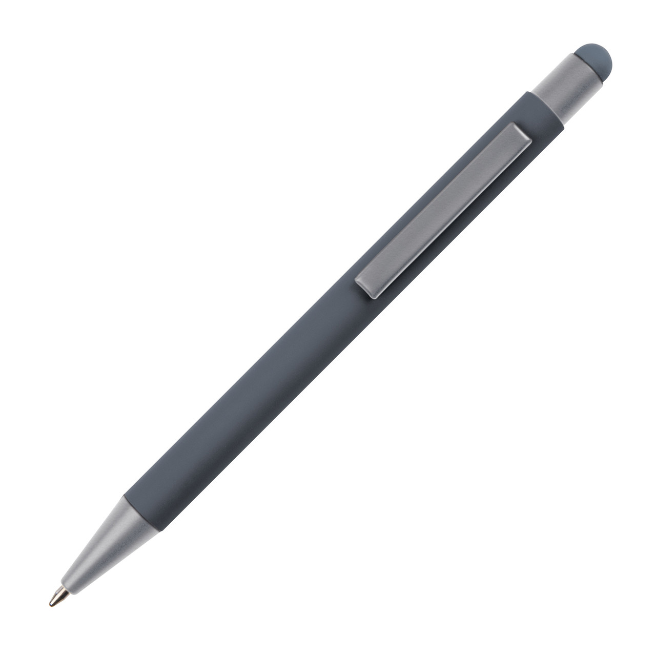 Оптом Ручка шариковая металлическая со стилусом SALT LAKE софт тач - фото 6 - id-p224373778