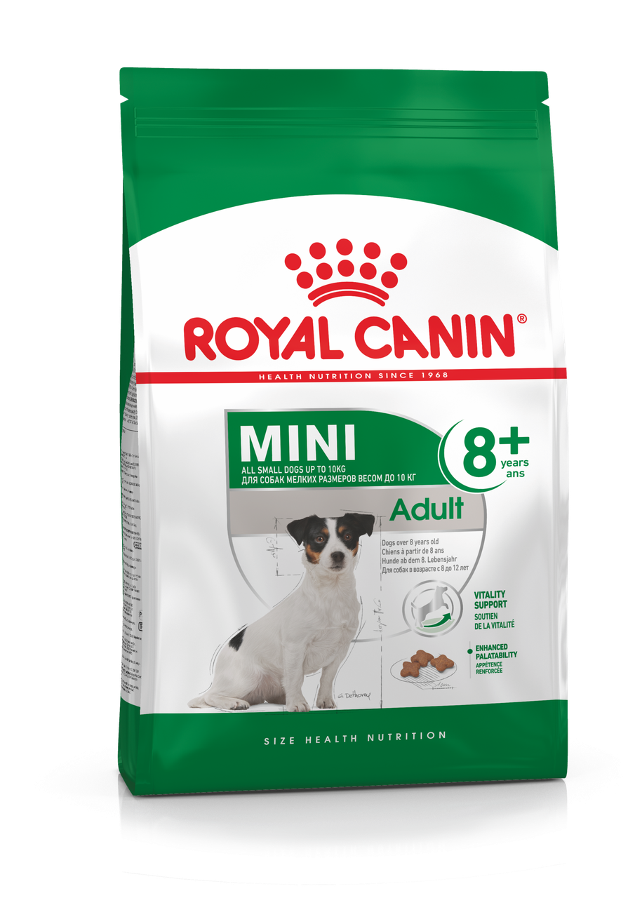 Royal Canin Mini Adult 8+ сухой корм для взрослых собак мелких размеров (до 10 кг), 2кг., (Франция) - фото 1 - id-p224375168
