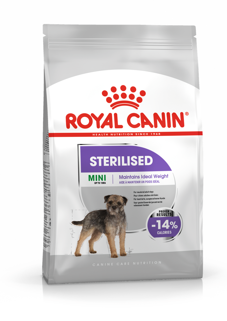 Royal Canin Mini Sterilised сухой корм для взрослых стерилизованных собак мелких размеров, 3кг (Россия) - фото 1 - id-p224376396