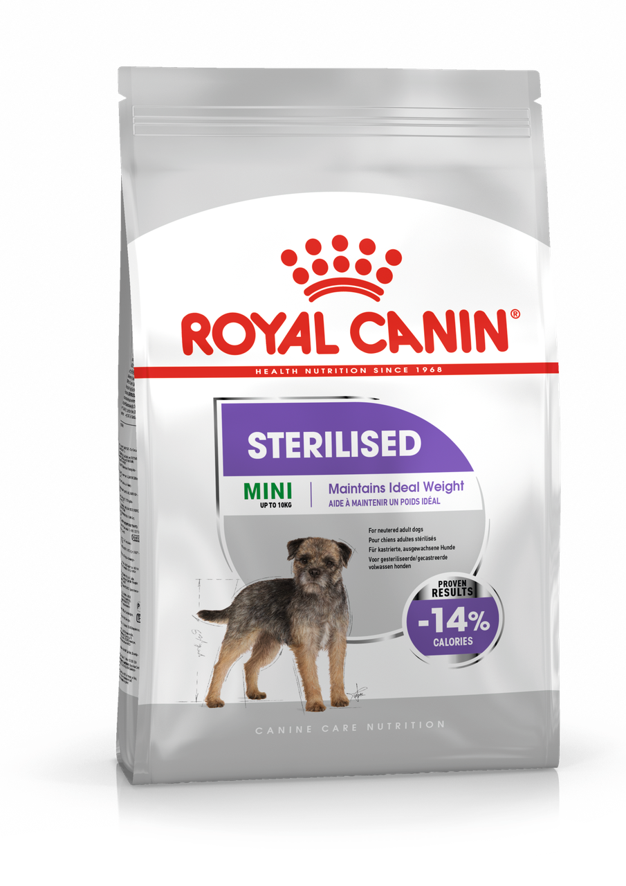 Royal Canin Mini Sterilised сухой корм для взрослых стерилизованных собак мелких размеров, 8кг (Франция) - фото 1 - id-p224376446