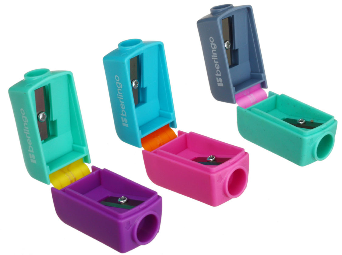 Точилка пластиковая Berlingo ColorShift 2 отверстия, с контейнером, ассорти - фото 1 - id-p224374782