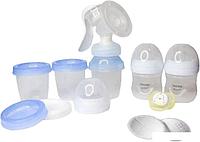 Ручной молокоотсос Philips Avent Natural Motion с бутылочкой для кормления SCD213/03