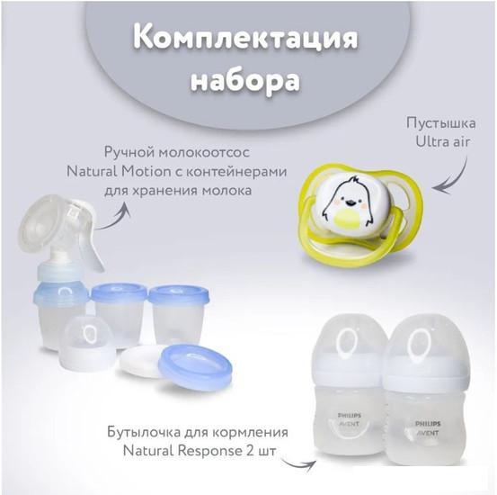 Ручной молокоотсос Philips Avent Natural Motion с бутылочкой для кормления SCD213/03 - фото 9 - id-p223773201