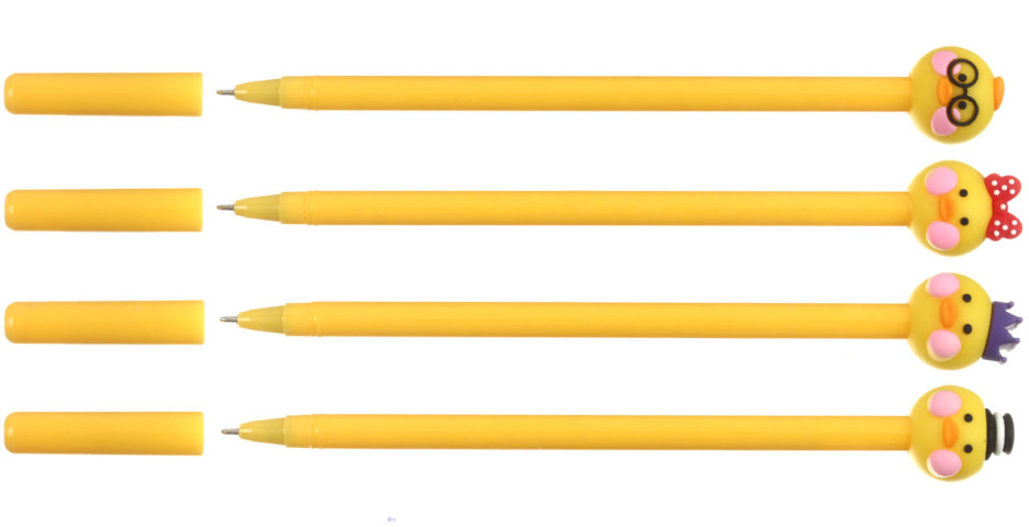Ручка шариковая «Юнландия» Funny Topper с топпером «Цыпленок», корпус ассорти, стержень синий - фото 2 - id-p224374819