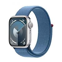 APPLE Watch Series 9 GPS 45mm Silver Aluminium Case with Winter Blue Sport Loop MR9F3