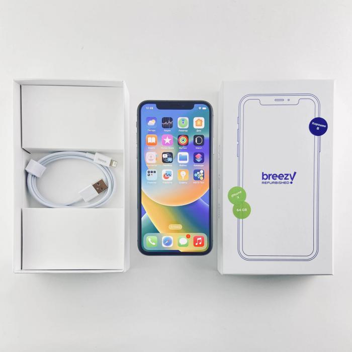 Apple iPhone X 64 GB Space Gray (Восстановленный) - фото 1 - id-p224310706