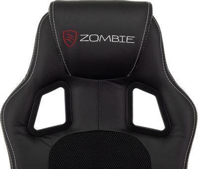 Кресло игровое ZOMBIE Arena, на колесиках, эко.кожа/ткань, черный [zombie arena black] - фото 2 - id-p224285565