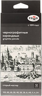 Набор карандашей чернографитных «Старый мастер» 12 шт.