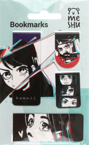Закладки магнитные для книг Meshu 4 шт., Kawaii - фото 1 - id-p224374854