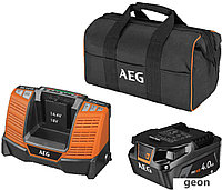 Аккумулятор с зарядным устройством AEG Powertools SEТL1840SHD 4935478944 (18В/4 Ah + 18В, сумка)