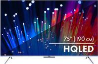75" Телевизор HAIER Smart TV S3, QLED, 4K Ultra HD, серебристый, СМАРТ ТВ, Android