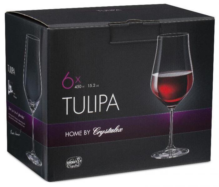 CRYSTALEX CR450101T Набор бокалов для вина TULIPA 6шт 450мл - фото 1 - id-p224309321