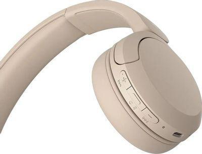 Наушники Sony WH-CH520, Bluetooth, накладные, бежевый [wh-ch520/c] - фото 4 - id-p224021528