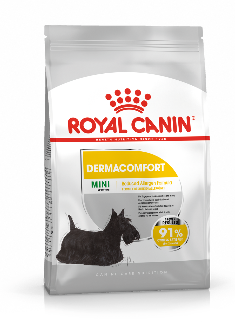 Royal Canin Mini Dermacomfort сухой корм для взрослых и стареющих собак мелких размеров, 8кг (Франция) - фото 1 - id-p224377068