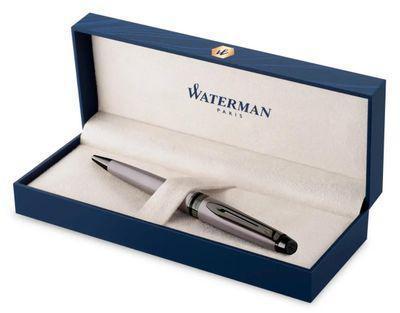 Ручка шариков. Waterman Expert DeLuxe (CW2119256) Metallic Silver RT M чернила син. подар.кор. - фото 2 - id-p224021551